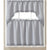 Maggie Kitchen Curtain Set with Macrame Fringes, Swag Valance 60x36, Tiers 30x36 Inches