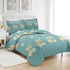 PREMIUS Lucea 3 Piece Microfiber Wrinkle-Free Quilt Set, Soft Blue