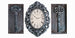 PREMIUS Kitchen Wall Clock Set with Accents, Gray, 14x10 Inches