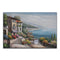 PREMIUS Large 3D Italian Beach Town Canvas Wall Art, 48x32 Inches