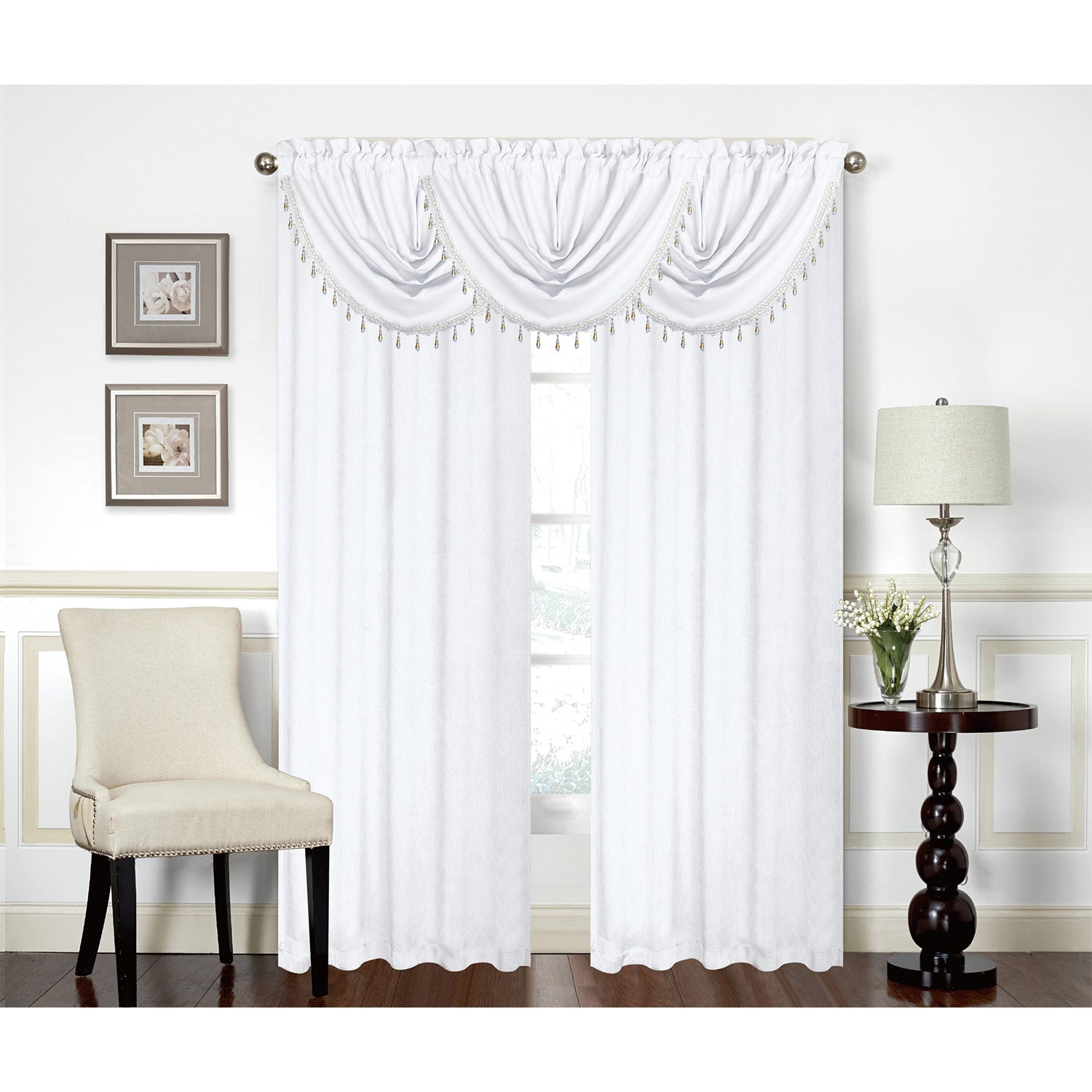 Rosario Rod Pocket Room Darkening Window Panel and Valance Treatments, All Sold Separately