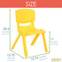 JOON Stackable Plastic Kids Learning Chairs, Yellow, 20.5x12.75X11 Inches, 2-Pack (Pack of 2)