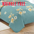 PREMIUS Lucea 3 Piece Microfiber Wrinkle-Free Quilt Set, Soft Blue
