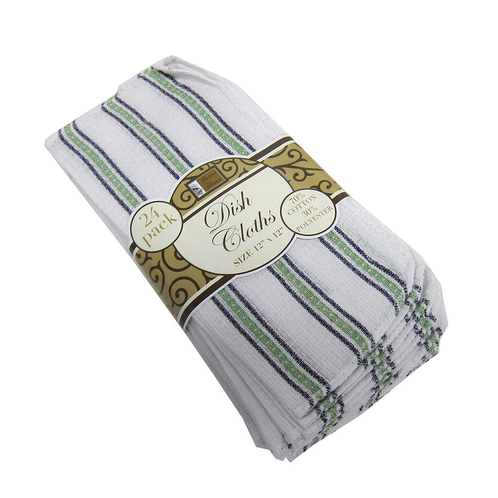Better Home 24-Pack Dish Cloths, Colors May Vary, 12x12 Inch