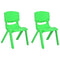 JOON Stackable Plastic Kids Learning Chairs, Green, 20.5x12.75X11 Inches, 2-Pack (Pack of 2)