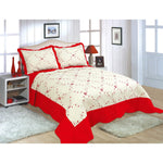 PREMIUS Reversible Quilt Set, Bordered Embroidered Floral