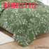 PREMIUS Fernando 3 Piece Microfiber Wrinkle-Free Quilt Set, Green-White