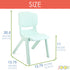 JOON Stackable Plastic Kids Learning Chairs, Mint Green, 20.5x12.75X11 Inches, 2-Pack (Pack of 2)