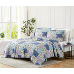 Laguna Vintage Patch 3-Piece Reversible Quilt Set, Multi