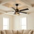 Vaczon 52 Inch 60 Inch Industrial Downrod Ceiling Fan with Light and APP & Remote Control