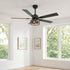 Vaczon 52 Inch 60 Inch Industrial Downrod Ceiling Fan with Light and APP & Remote Control