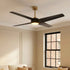 60" Parvez Modern DC Motor Downrod Mount Reversible Crystal Ceiling Fan with Lighting and Remote Control