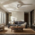 52" Ahmedabad Industrial DC Motor Flush Mount Reversible Ceiling Fan with LED Lighting and Remote Control