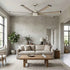 72" Bankston Integrated Led Indoor Nickel Standard Ceiling Fan with Remote Control And Light Kit Included