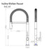 ZLINE Incline Kitchen Faucet INC-KF-PG