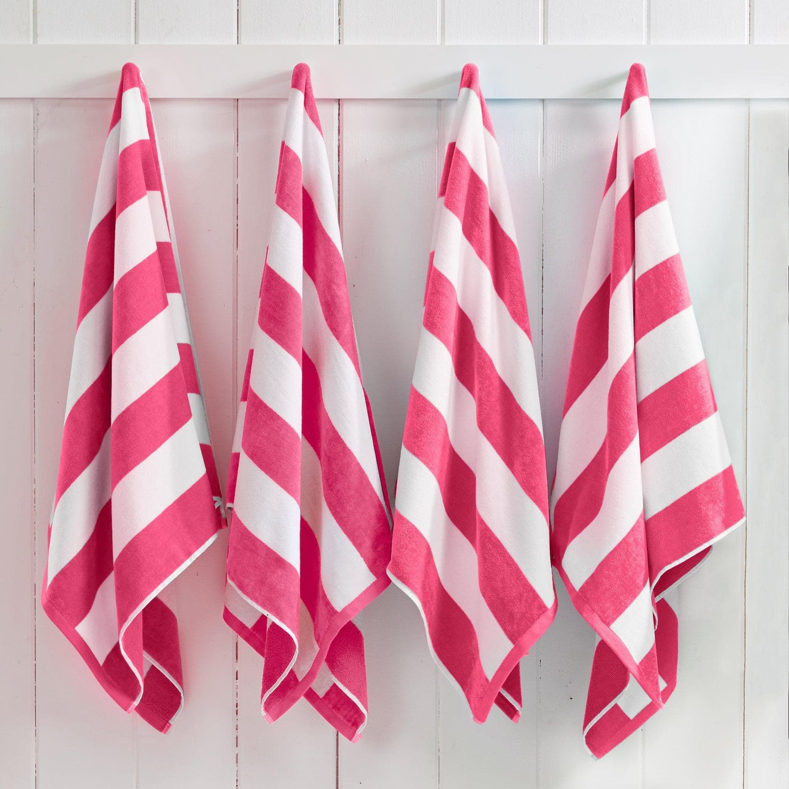 Cotton Velour Cabana Stripe Beach Towel - Novia Collection