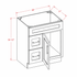 30 Inch Navy Blue Shaker Single Sink Bathroom Vanity with Drawers on the Left