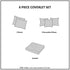Aqua Cotton Sateen Quilt Set with Coastal Motifs - 6 Piece Full/Queen