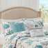 Aqua Cotton Sateen Quilt Set with Coastal Motifs - 6 Piece Full/Queen
