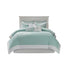 Aqua Duvet Cover Mini Set with White Coral Embroidery - King/Cal King