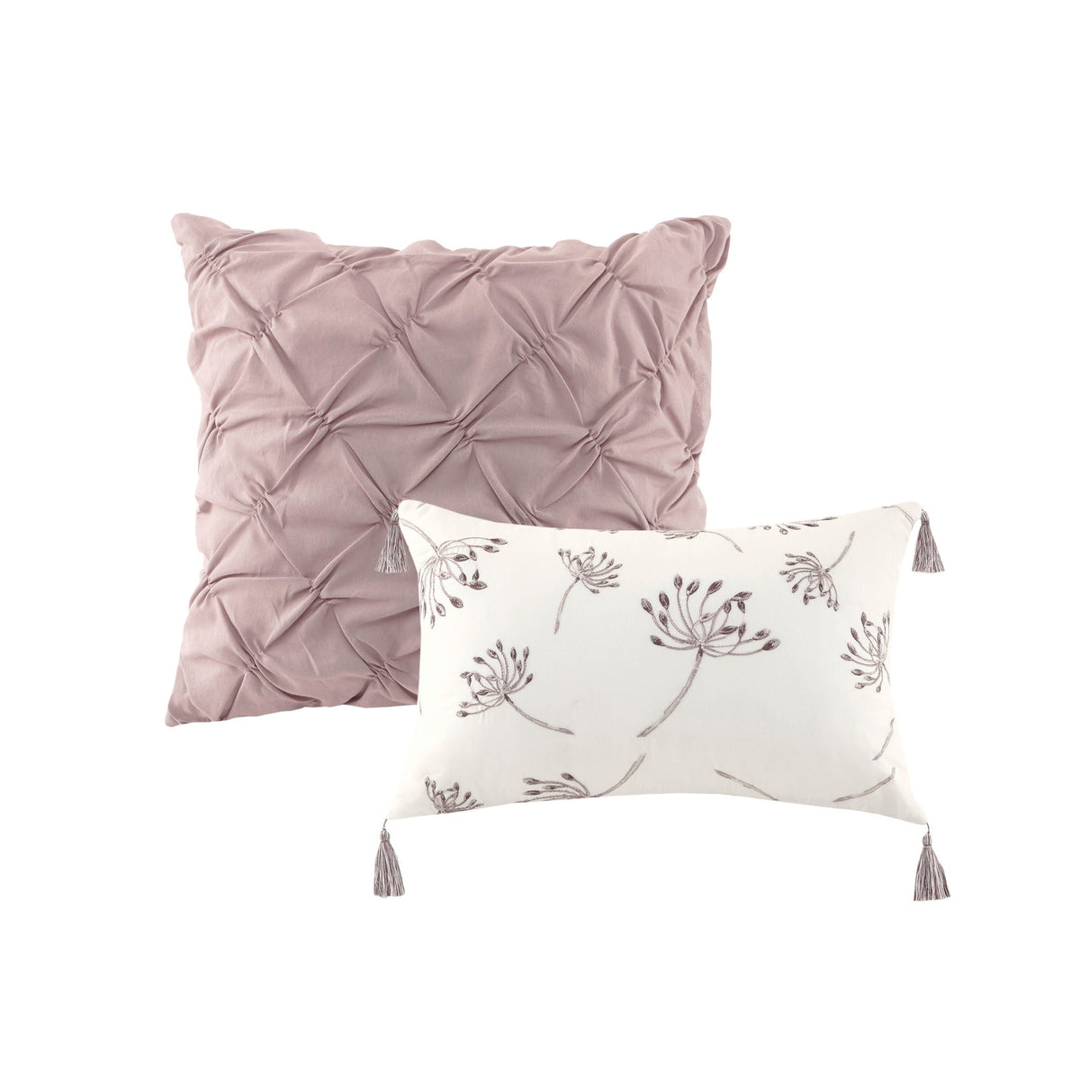 Blush Cotton Printed Comforter Set with Hypoallergenic Filling - King