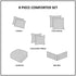 Blush Cotton Printed Comforter Set with Hypoallergenic Filling - King