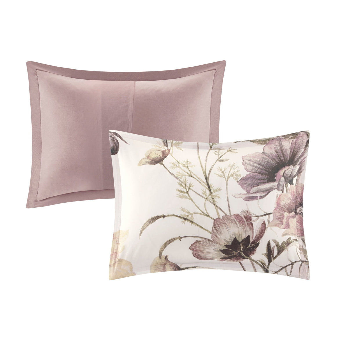 Blush Cotton Printed Comforter Set with Hypoallergenic Filling - King