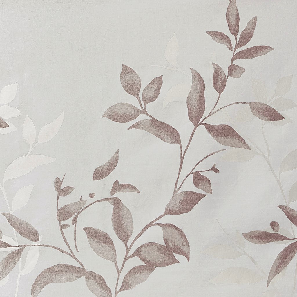 Burnout Printed Curtain Panel with Silver Grommets - Semi-Sheer