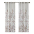 Burnout Printed Curtain Panel with Silver Grommets - Semi-Sheer