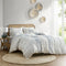 Cotton Printed Duvet Cover Set with Chenille - Full/Queen