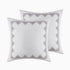 Cotton Printed Duvet Cover Set with Chenille - Full/Queen