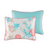 Cotton Sateen Comforter Set with Coastal Motifs - Coral