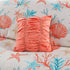 Cotton Sateen Comforter Set with Coastal Motifs - Coral
