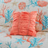 Cotton Sateen Quilt Set with Decorative Throw Pillows - Coral Full/Queen