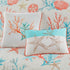 Cotton Sateen Quilt Set with Decorative Throw Pillows - Coral Full/Queen