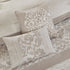 Embroidered 8 Piece Comforter Set with Hypoallergenic Fill - Neutral King
