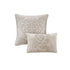 Embroidered 8 Piece Comforter Set with Hypoallergenic Fill - Neutral King