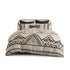 Full/Queen 3 Piece Flax and Cotton Blended Duvet Cover Set with Modern Boho Design