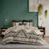 Full/Queen 3 Piece Flax and Cotton Blended Duvet Cover Set with Modern Boho Design