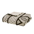 Full/Queen 3 Piece Flax and Cotton Blended Duvet Cover Set with Modern Boho Design