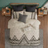 Full/Queen 3 Piece Flax and Cotton Blended Duvet Cover Set with Modern Boho Design