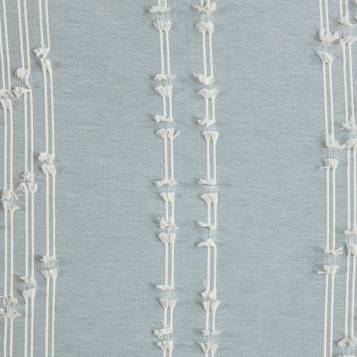 Full/Queen Cotton Jacquard Duvet Cover Set with Reversible Design - Aqua/Ivory
