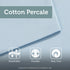 Full/Queen Cotton Jacquard Duvet Cover Set with Reversible Design - Aqua/Ivory