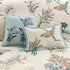 Khaki Printed Cotton Twill Comforter Set with Leaf & Bird Print - 7 Piece Cal King