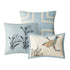Khaki Printed Cotton Twill Comforter Set with Leaf & Bird Print - 7 Piece Cal King