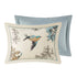 Khaki Printed Cotton Twill Comforter Set with Leaf & Bird Print - 7 Piece Cal King