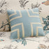 Khaki Printed Cotton Twill King Comforter Set with Embroidery - 7 Piece