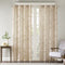 Palm Leaf Burnout Window Sheer Curtain with Palm Leaf Design - Natural