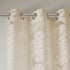 Palm Leaf Burnout Window Sheer Curtain with Palm Leaf Design - Natural