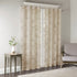 Palm Leaf Burnout Window Sheer Curtain with Palm Leaf Design - Natural